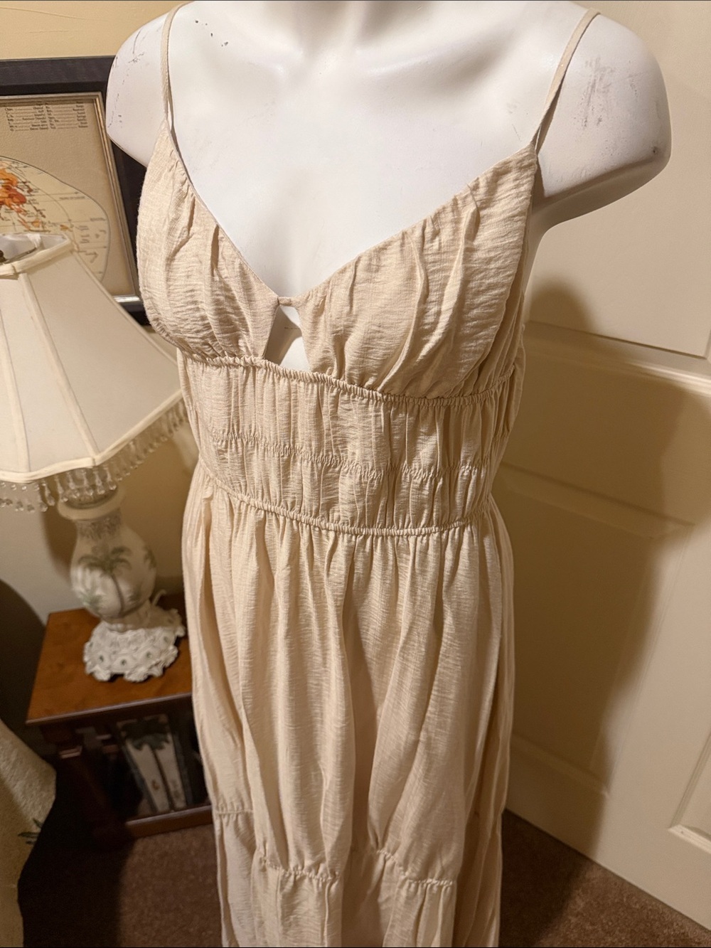 Steve Madden Jackie Dress Shell Spaghetti-Strap Maxi Dress. NWT. Medium - Picture 3 of 8